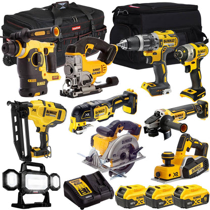 Dewalt 18V 10 Piece Power Tool Kit with 3 x 5.0Ah Battery & Charger T4TKIT-925