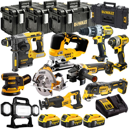 Dewalt 18V 10 Piece Combo Kit with 3 x Batteries & Charger T4TKIT-1335