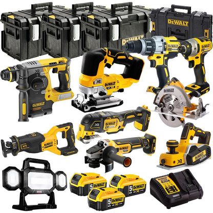 Dewalt 18V 10 Piece Combo Kit with 3 x Batteries & Charger T4TKIT-1394