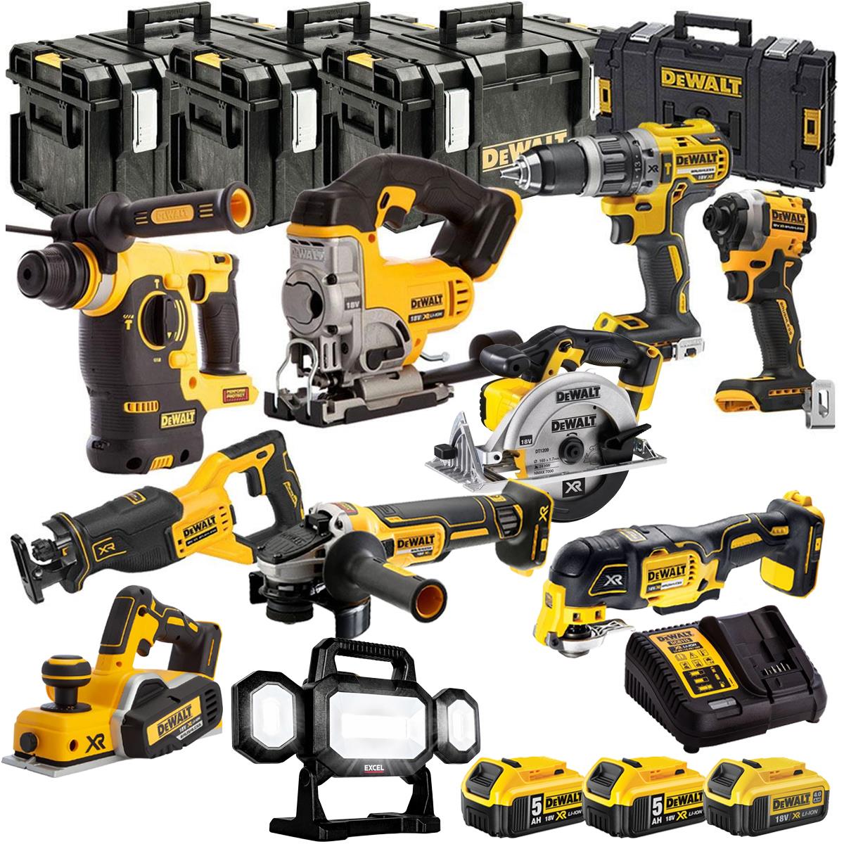 Dewalt 18V 10 Piece Combo Kit with 3 x Batteries & Charger T4TKIT-1340