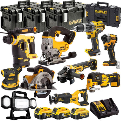 Dewalt 18V 10 Piece Combo Kit with 3 x Batteries & Charger T4TKIT-1334